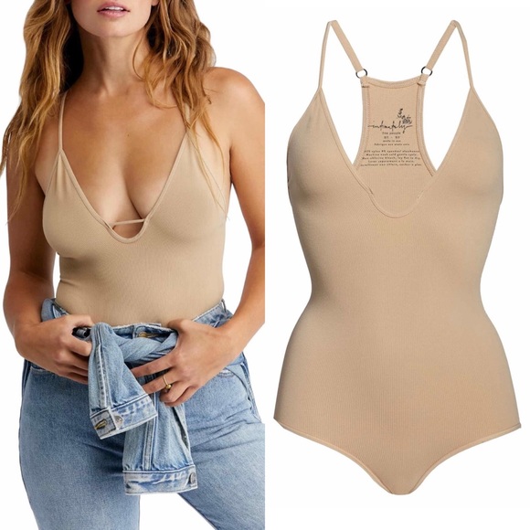 Free People Tops - Free People Move along Nude Bodysuit